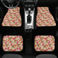 Floral skull cover cushion accessories for Cars, punisher skull seat cover protector, grim reaper rug mat for car, flame skull car floor mat