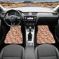 Floral skull cover cushion accessories for Cars, punisher skull seat cover protector, grim reaper rug mat for car, flame skull car floor mat