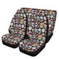 Floral skull car tool, day of the dead car tool, sugar skull car floor mat, mexico car tool, sugar skull mat for car calaveras skull car mat