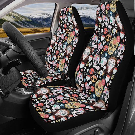 Floral skull car tool, day of the dead car tool, sugar skull car floor mat, mexico car tool, sugar skull mat for car calaveras skull car mat