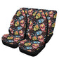 Sugar skull car rug, dia de los muertos skull seat cover for car, floral sugar skull cover cushion accessories for Cars, cinco de mayo skull