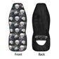 Skeleton truck seat cover, motorcycle skull car accessories, skull in fire cover cushion accessories for Cars, flame skull car protector mat
