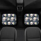 Skeleton truck seat cover, motorcycle skull car accessories, skull in fire cover cushion accessories for Cars, flame skull car protector mat