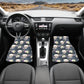 Skeleton truck seat cover, motorcycle skull car accessories, skull in fire cover cushion accessories for Cars, flame skull car protector mat
