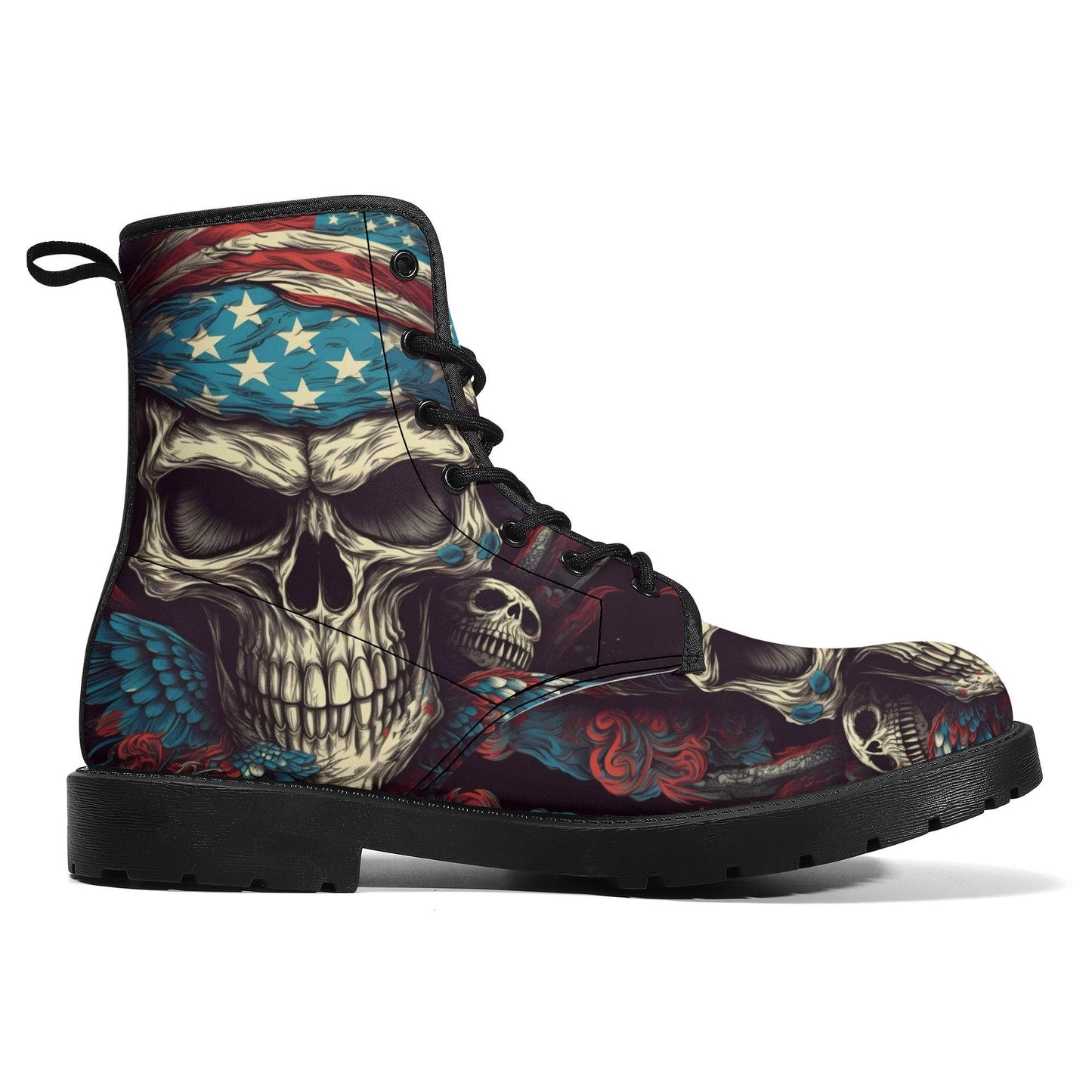 Skull unisex shoes, grim reaper men women shoes, skull in fire unisex boots, horror ankle Boots, skull winter boots, flame skull shoes boots