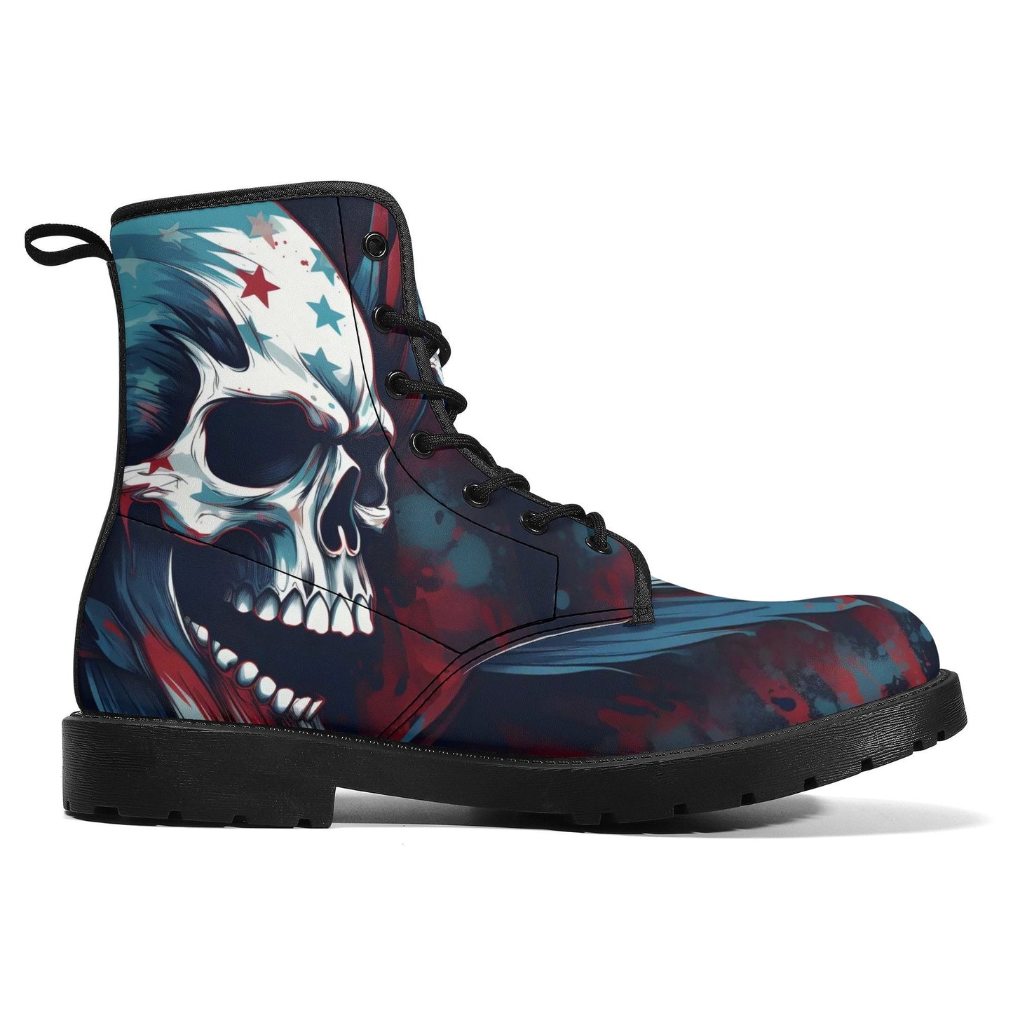 Horror boots for men women, gothic skull winter boots, skull boots for men women halloween men women boots, gothic skull waterproof shoes