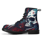 Horror boots for men women, gothic skull winter boots, skull boots for men women halloween men women boots, gothic skull waterproof shoes