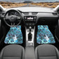 Rose skull car mat, punisher skull car protector, rose skull seat cover protector, death skull truck seat cover, floral skull car mat floor