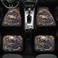 Motorcycle skull car protector horror rug for car flaming skull car mat christmas skull car seat protector motorcycle skull truck seat cover