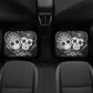 Sugar skull seat cover for car, candy skull car accessories, floral sugar skull rug for car, dia de los muertos skull truck seat cover mats
