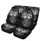 Sugar skull seat cover for car, candy skull car accessories, floral sugar skull rug for car, dia de los muertos skull truck seat cover mats