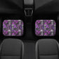 Flower skull rug mat for car, biker skull car seat protector, floral skull cover cushion accessories for Cars skull seat cover protector mat