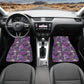 Flower skull rug mat for car, biker skull car seat protector, floral skull cover cushion accessories for Cars skull seat cover protector mat
