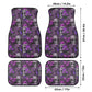 Flower skull rug mat for car, biker skull car seat protector, floral skull cover cushion accessories for Cars skull seat cover protector mat
