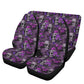 Flower skull rug mat for car, biker skull car seat protector, floral skull cover cushion accessories for Cars skull seat cover protector mat