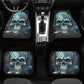 Goth seat cover for truck, halloween car accessories, flame skull car accessories, flower skull car seat tool, flame skull rug for car truck