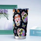 Sugar skull beer mug, dia de los muertos skull tumbler cup mug, candy skull tumbler cup mug, sugar skull girl mug, sugar skull tumbler cup