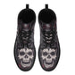 Grim reaper men women shoes, grim reaper fashion leather boots, gothic skull fashion leather boots, skeleton winter boots, grim reaper boots
