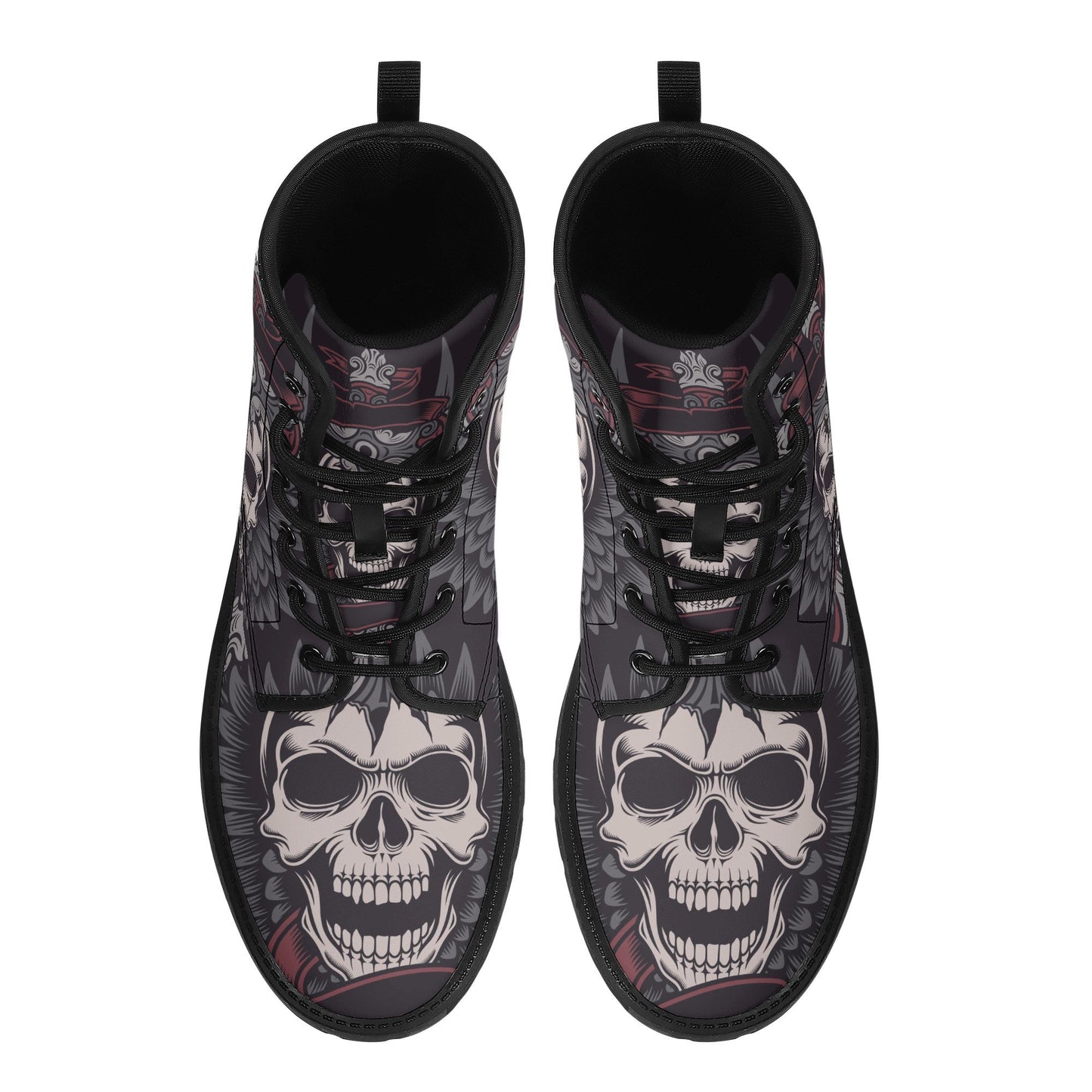 Grim reaper men women shoes, grim reaper fashion leather boots, gothic skull fashion leather boots, skeleton winter boots, grim reaper boots