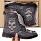 Grim reaper men women shoes, grim reaper fashion leather boots, gothic skull fashion leather boots, skeleton winter boots, grim reaper boots