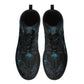 Gothic skull men women shoes, flame skull boots for men women, flame skull waterproof Lace Up Anti-Slip platform nooties, reaper skull boots