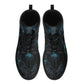 Gothic skull men women shoes, flame skull boots for men women, flame skull waterproof Lace Up Anti-Slip platform nooties, reaper skull boots
