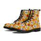 Candy skull winter boots, floral skull winter boots, dia de los muertos skull ankle booties, sugar skull girl ankle Boots floral skull boots