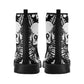 Horror waterproof Lace Up Anti-Slip platform nooties, skeleton waterproof shoes, christmas skull fashion leather boots skeleton unisex boots