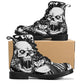 Horror waterproof Lace Up Anti-Slip platform nooties, skeleton waterproof shoes, christmas skull fashion leather boots skeleton unisex boots