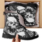 Horror waterproof Lace Up Anti-Slip platform nooties, skeleton waterproof shoes, christmas skull fashion leather boots skeleton unisex boots