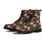 Mexican skull boots for men women, sugar skull girl unisex shoes, sugar skull men women shoes, sugar skull ankle Boots, dia de los muertos