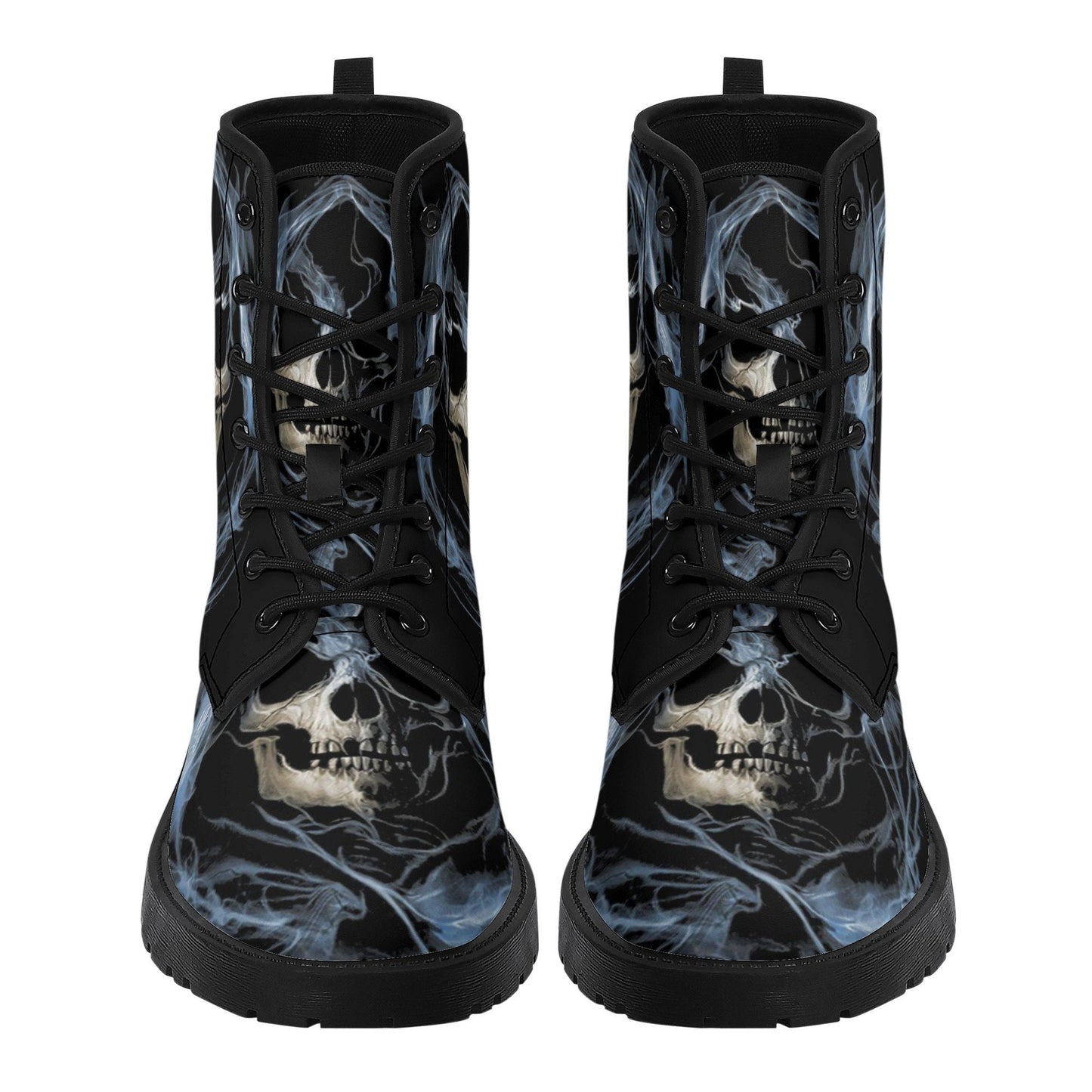 Grim reaper winter boots, christmas skull waterproof shoes, death skull unisex boots, christmas skull ankle Boots, horror men women shoes
