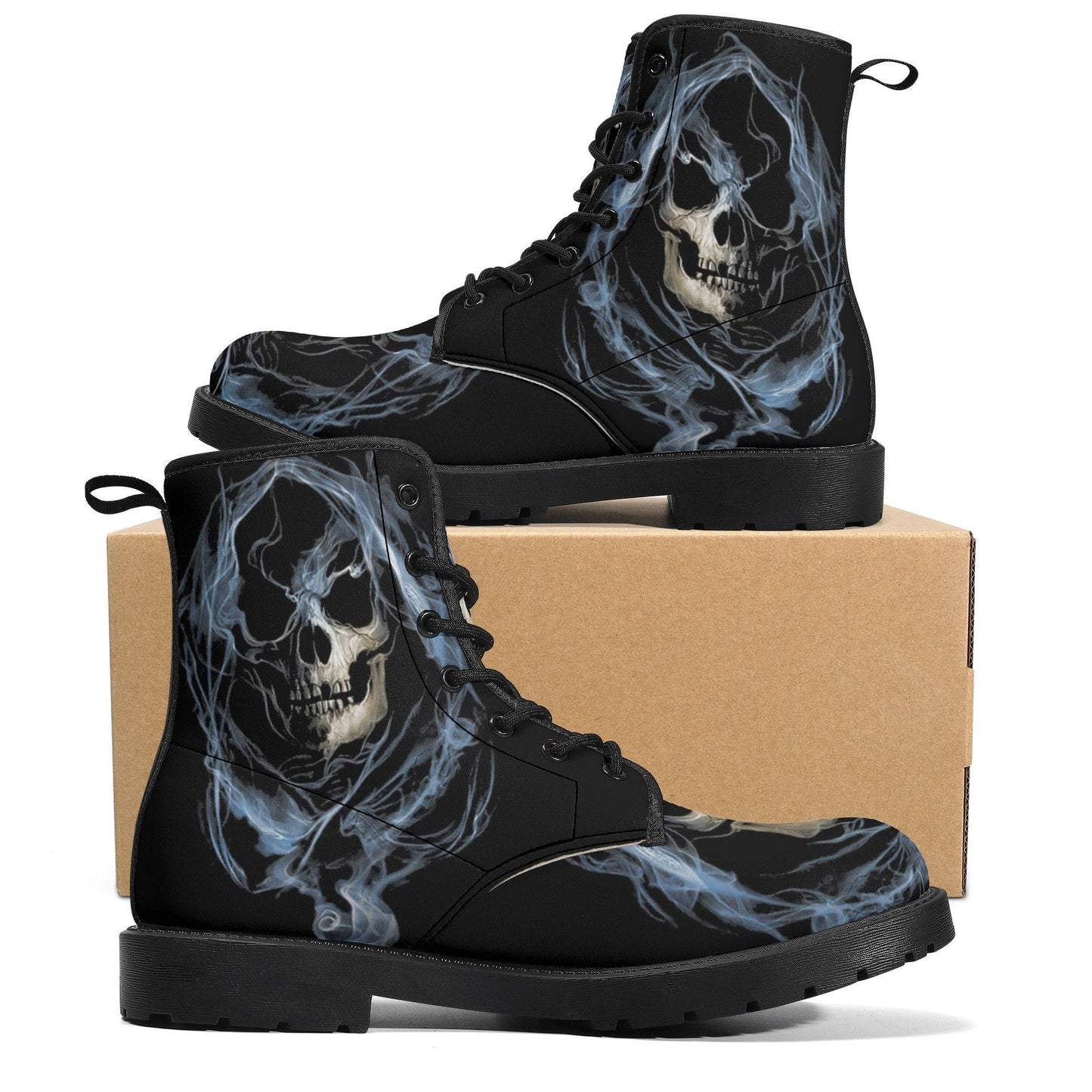 Grim reaper winter boots, christmas skull waterproof shoes, death skull unisex boots, christmas skull ankle Boots, horror men women shoes