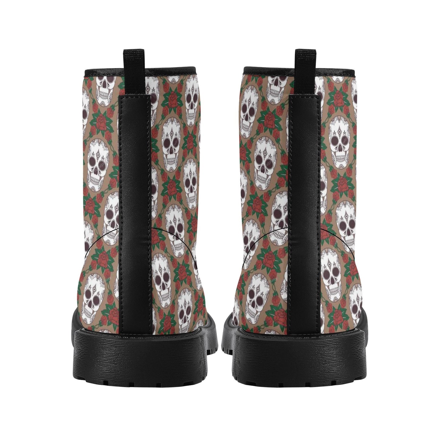 Floral sugar skull waterproof shoes, cinco de mayo skull boots, dia de los muertos skull boots, mexican skull unisex shoes skull boots shoes