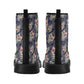 Floral sugar skull men women shoes, day of the dead fashion leather boots, floral skull ankle Boots, cinco de mayo skull boots, floral skull