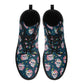 Floral skull men women boots, sugar skull girl men women boots, sugar skull winter boots, floral skull boots, mexican skull men women boots