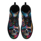 Colorful skull combat boots, motorcycle skull boots, halloween shoes, gothic skull men women boots, gothic skull men women boots skull boots