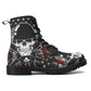 Military skull unisex shoes, biker skull fashion leather boots death skull fashion leather boots, Soldiers skull fashion leather boots shoes
