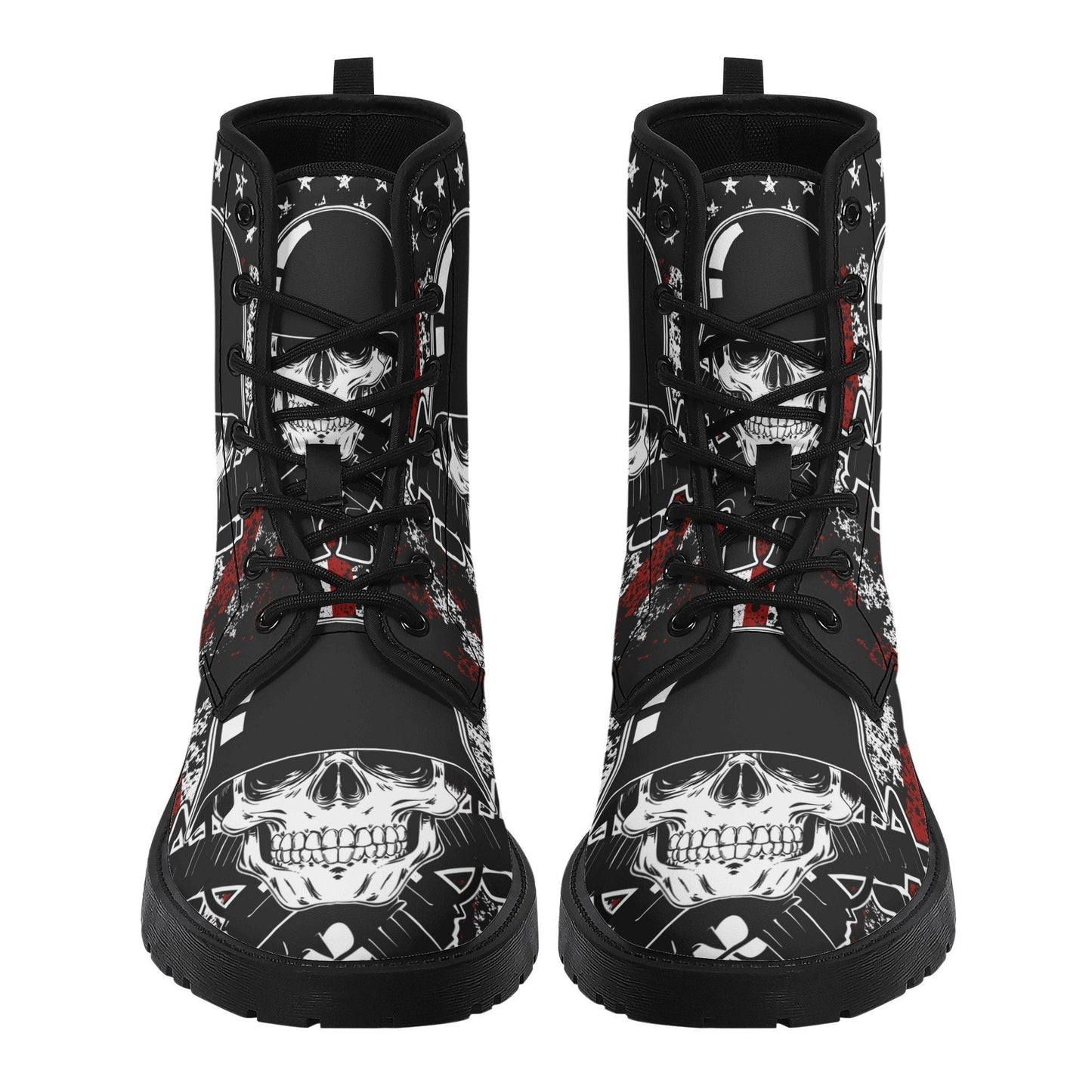 Military skull unisex shoes, biker skull fashion leather boots death skull fashion leather boots, Soldiers skull fashion leather boots shoes