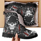 Military skull unisex shoes, biker skull fashion leather boots death skull fashion leather boots, Soldiers skull fashion leather boots shoes