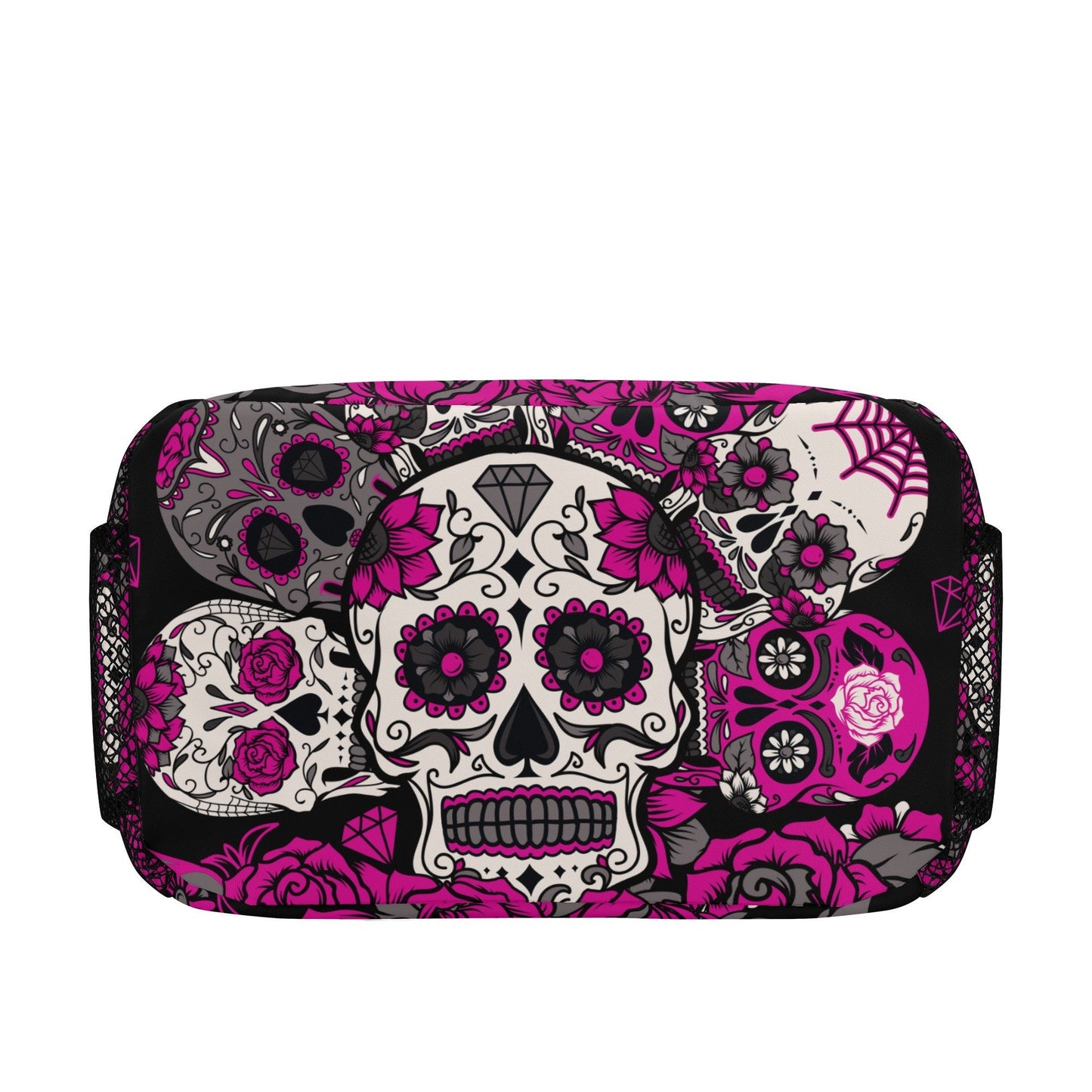 Sugar skull lunch bag, day of the dead lunch bag, rose skull lunch box calaveras lunch bag, day of the dead lunch bag, candy skull lunch bag