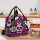 Sugar skull lunch bag, day of the dead lunch bag, rose skull lunch box calaveras lunch bag, day of the dead lunch bag, candy skull lunch bag
