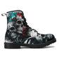 Death skull unisex boots, rose skull waterproof shoes, christmas skull men women shoes, skull in fire winter shoes horror shoes gothic boots