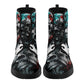 Death skull unisex boots, rose skull waterproof shoes, christmas skull men women shoes, skull in fire winter shoes horror shoes gothic boots