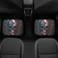 Flag skull cover cushion accessories for Cars, halloween rug mat for car evil car seat cushion covers, horror car mats skull car mats set