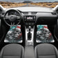 Rose skull mat for car, flame skull mat for vehicles grim reaper seat cover for car christmas skull slip-on seat covers, flame skull car mat
