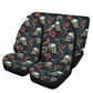 Gothic rose skull car seat protector cover, evil floor mat for car, flame skull car seat protector cover grim reaper car seat protector mats