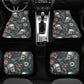 Gothic rose skull car seat protector cover, evil floor mat for car, flame skull car seat protector cover grim reaper car seat protector mats