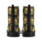 Skeleton boots for men women, floral skull waterproof Lace Up Anti-Slip platform nooties, grim reaper waterproof Lace Up Anti-Slip platform