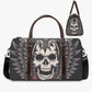Biker skull handbag, christmas skull Carry On Bag, skeleton Hospital Bag, skull in fire large travel bag, horror monogrammed bag handbag